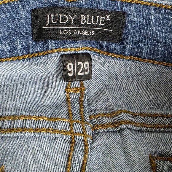 Judy Blue Skinny Fit Jeans 9/29 Distressed Frayed Hem - Picture 6 of 12